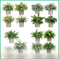 thumbnail image 2 of Combinación de plantas de simulación, maceta de pulpa artificial de escritorio, decoración del hogar, maceta de simulación, 2 of 4