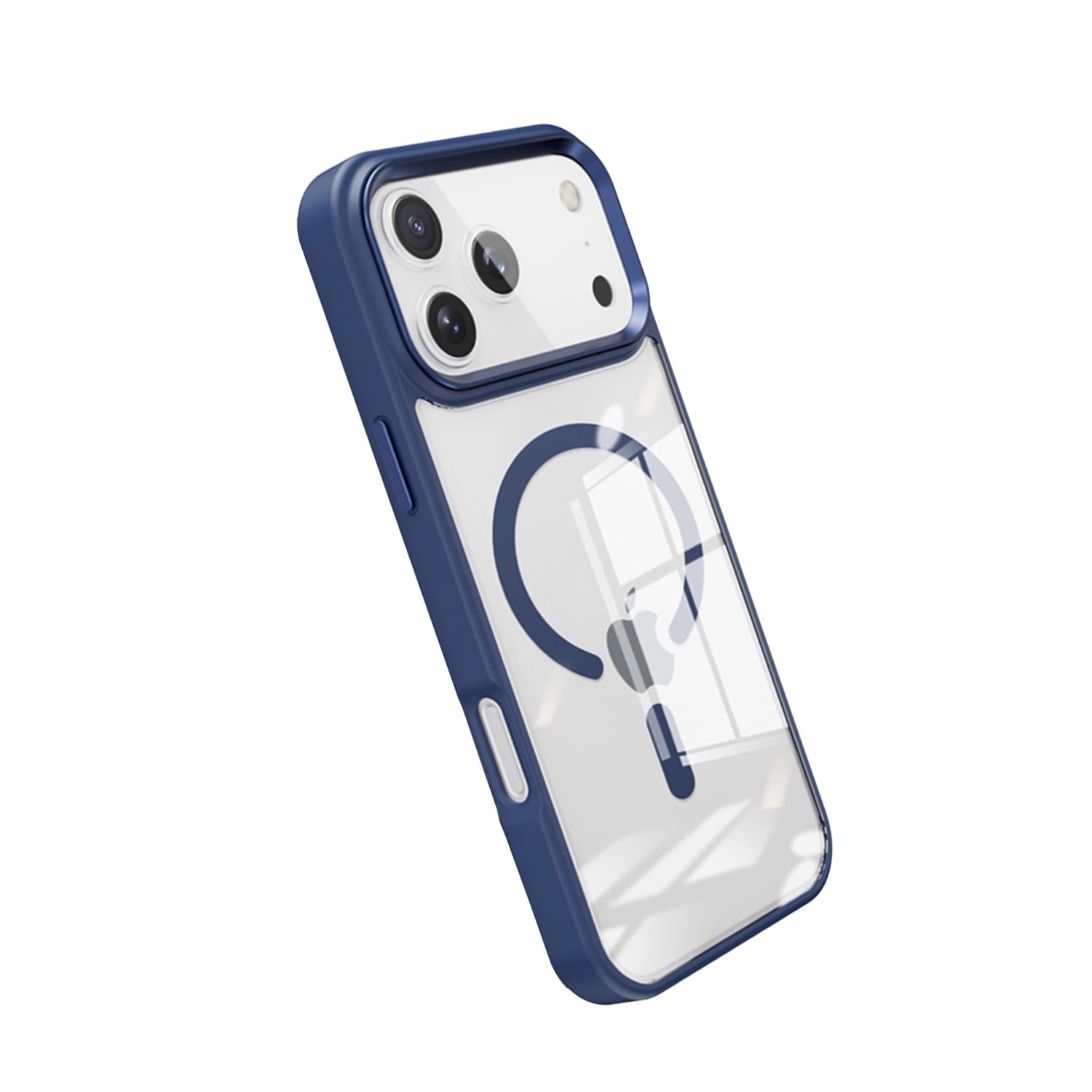 Sleek Metal Case with Wireless Charging for iPhone 17 Pro Max - Darkblue