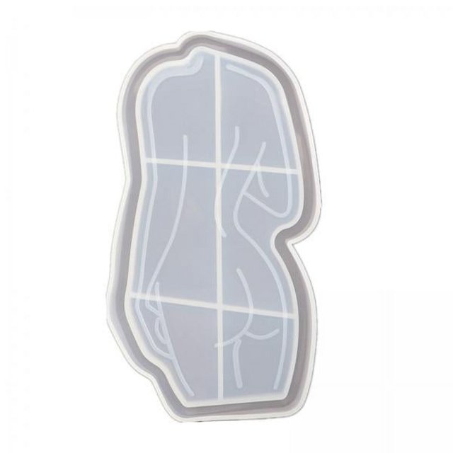 Molde de resina de posavasos,Molde de resina de posavasos de silicona,Molde de posavasos para fundición de resina,molde para el cuerpo humano,Bandeja de molde de silicona para moldes de jabón
