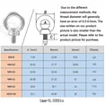 thumbnail image 2 of 10 Eye Bolt 304 Stainless Steel Male Thread Lifting Ring Eyebolt Screws Machinery Shoulder 2pcs, 2 of 5