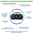 thumbnail image 6 of Technical Pro Wireless Rechargeable LED Bluetooth Boombox Speaker, USB/SD Card inputs, Integrated Carry Handle, Shoulder Strap, LED Color Change Woofer, The Perfect Portable Stereo for Home, 6 of 6