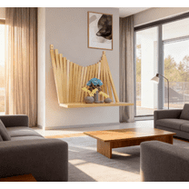 Floating Drop Leaf Desk (Solid Pine) | Ideal for Kids Study & Home Workstation