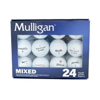 Mulligan Recycled White Golf Balls, Mixed, 24-Pack