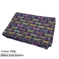 thumbnail image 5 of Dragonfly Floor Pillow Lounger Cover, Colorful Spring Season Insects Forest Bug and Wings Entomology Print, Nap Mat Printed Fabric Case for 5 Pillows, 88" x 27", Purple and Yellow Green, by Ambesonne, 5 of 5