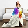 thumbnail image 4 of DouZhe Ultra-Soft Micro Fleece Lightweight Flannel Throw Blanket, LGBT Pride Rainbow Heart Love Print Cozy Warm Bed Blankets, 50"x40", 4 of 7