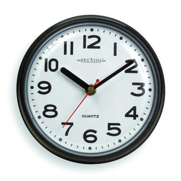 ZoroSelect 7" Analog Quartz Wall Clock, Black