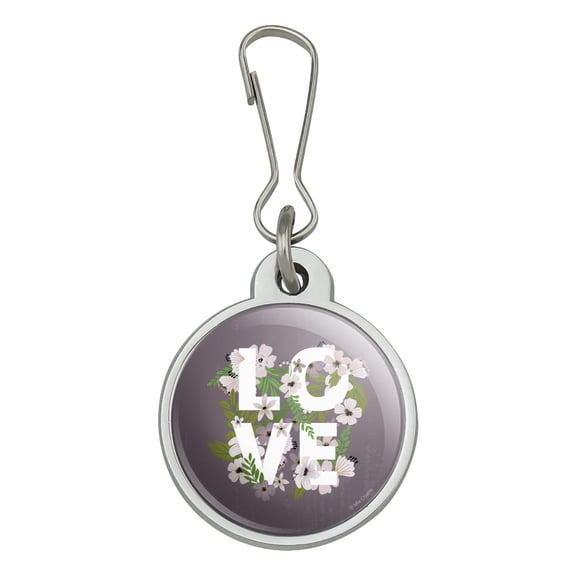 Love Entwined Flowers Wedding Bridal Shower Jacket Handbag Purse Luggage Backpack Zipper Pull Charm