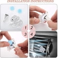 thumbnail image 4 of RV 4 Piezas Bling Accesorios de Coche Clips de Ventilación Decoración de Coche Clips de Cristal de Diamantes de Imitación Clips de Aromaterapia de Cristal para Coche con Almohadillas, Elefante (Plata) Rojo Verde, 4 of 5