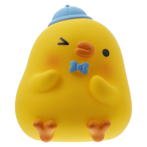 KAKOWELY 1 alcancía con forma de pollito de dibujos animados, elegante alcancía de escritorio, adorno