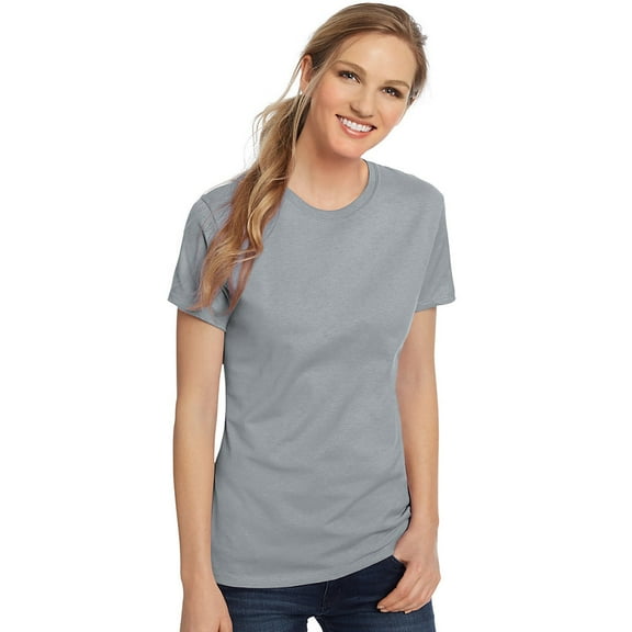 Hanes Sl04 Ladies' 4.5 Oz. 100 Ringspun Cotton Nano-T T-Shirt