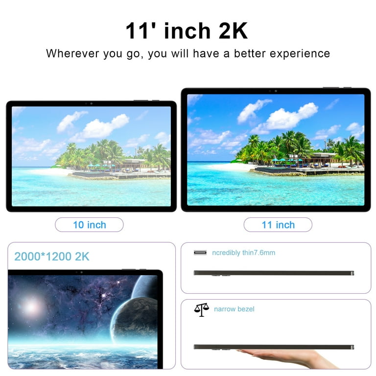 2025 Newest 11 inch Android 14 Tablet, 18GB RAM, 128GB ROM,2K