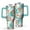 Pioneer Flower-2, variant on OBREWU Pioneer Flower Tumbler with Handle and Lid,Pioneer Flower 40oz Double Wall Vacuum Insulated Tumbler,Cups Gift for Women and Men