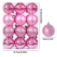 thumbnail image 2 of Staron 24Pcs Pink Christmas Ornaments, Mini Christmas Balls Ornaments 30mm/1.18" Small Christmas Balls Shatterproof Christmas Ornaments Hanging Ball for Xmas Tree Christmas Tree Decorations, 2 of 3