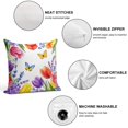 thumbnail image 3 of Pioneer Flower And Butterfly Pillow Covers,Pioneer Flower And Butterfly Throw Pillow Covers 18"×18" ,Living Room Sofa Couch Pillow Covers,Decorative Pillow Covers, 3 of 7