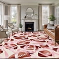 thumbnail image 3 of Area Rug 72×108in, Rugby Football Pink Bow Floor Carpet Living Room Rug, Sports Lover Non-Slip Welcome Mat Indoor Rugs for Bedroom Dining Room, 3 of 9