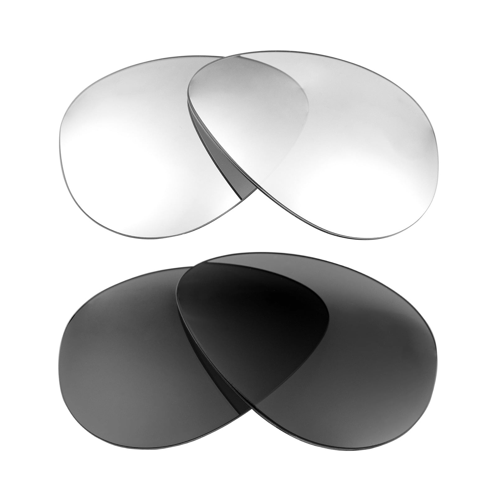 Walleva Polarized Titanium + Black Replacement Lenses For Costa Del Mar