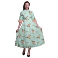thumbnail image 1 of Bimba Floral Ladies Button Down Print Dress A-Line Cocktail Party Shirt Dress-Medium, 1 of 5