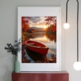 thumbnail image 2 of Diamond Art Kit for Adults, Sunset Lake Autumn Reflections Boat Diamond Painting for Adults Beginners, DIY Diamond Art Painting Kits, 5D Diamond Painting Crafts for Home Decor 12x16 Frameless, 2 of 7
