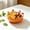 Orange, variant on Cute Citrus Crown Ceramic Fruit Bowl, Kitchen Counter Decor Multicolor Pomelo Shaped Snack Candy Bowl with Built-In Utensil Slots for Living Room Bedroom Tabletop(Yellow)