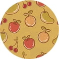 thumbnail image 1 of Ahgly Company Indoor Round Patterned Papaya Orange Area Rugs, 8' Round, 1 of 6