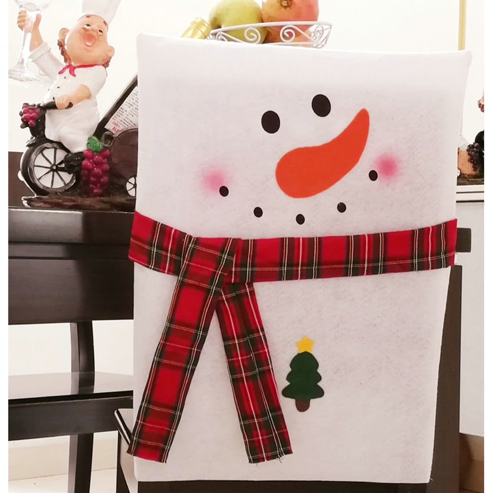 Christmas Santa Hat Dining Chair Back Covers Party Xmas Chair Table Decorations