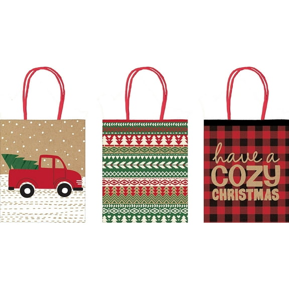 Amscan - Gift bag set - large - cozy christmas