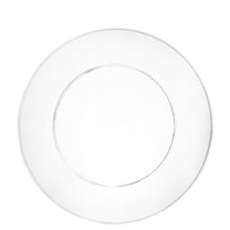 (20 PACK) EcoQuality 9" inch Round Clear Plastic Plates Mod Collection - Disposable China Like Party Plates, Heavy Duty Salad Plates, Dinner Plate, Dessert, Wedding, Serveware
