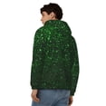 thumbnail image 4 of Kdxio Green Sparkling Print Men Hoodies Casual Hoodies for Men with Zip Pockets Full Zip Long Sleeve Sweatshirt Sports Hooded Jacket-Small, 4 of 5