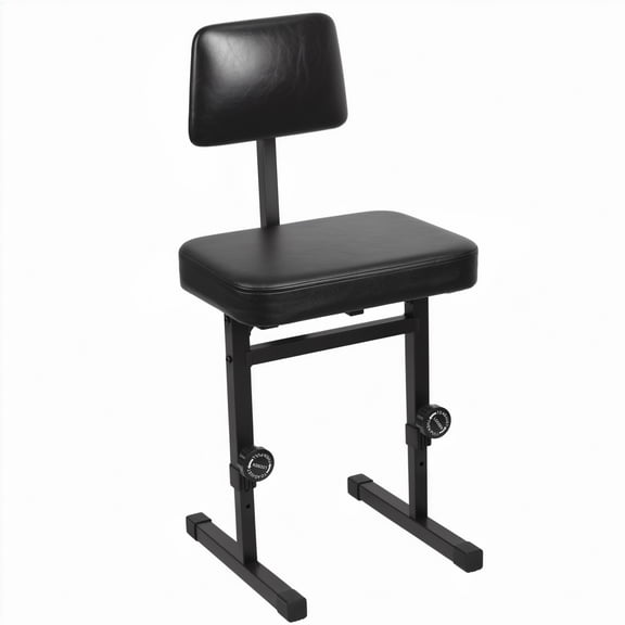 Wliqien H-style Piano Bench, 5 Height Adjustable Piano Chair with Black Padded Cushion, Music Keyboard Bench Seat with Backrest for Musicians Kids Adults