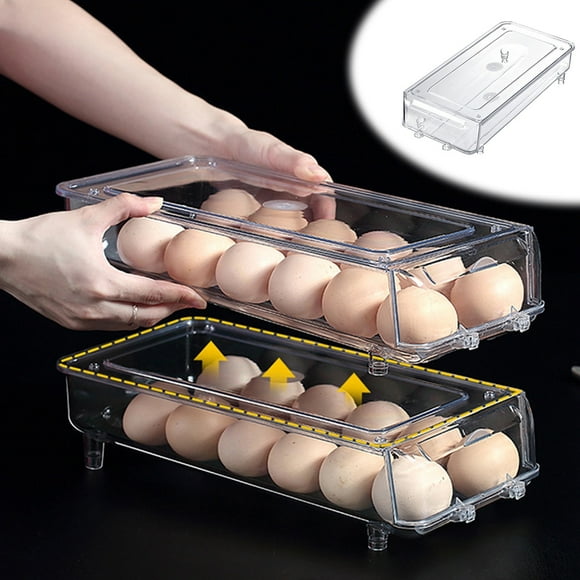 Slide Style Eggs Box Slide Clearance (White), Slide Style Eggs Box Slide Style Eggs Roller Storage Rack Refrigerator Side Four Layer Antis Drop Eggs Collection Box