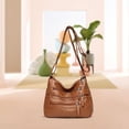 thumbnail image 4 of Ladies Cross Body Bag Messenger Large Over soft PU Shoulder Handbag Long Strap Brown, 4 of 8