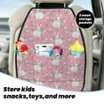 thumbnail image 5 of Fuzoiu Rabbit And Flower Print 2 Pack Kick Mat Back Seat Protector With 3 Storage Pockets, Universal Car Seat Back Organizer For Kids Pets, Waterproof Backseat Protector For Most Car, 5 of 8