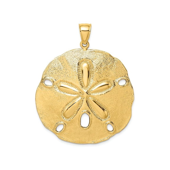FJC Finejewelers 14k Yellow Gold Large Sand Dollar Charm