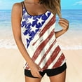 thumbnail image 2 of Women Tankinis Set Sleeveless Tank Top Two Piece Set Swimwear Independence Day Patriotic 250Th Anniversary Bathing Suit White,M, 2 of 5