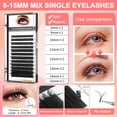 thumbnail image 2 of Eyelash Extension Kit - Individual Lash Extensions Supplies with 0.07D  Mix 8-15mm, Glue, Remover, USB Lash Fan, Tweezers, Eye Gel Pads,  Brushes, Mascara Brushes, 2 of 6