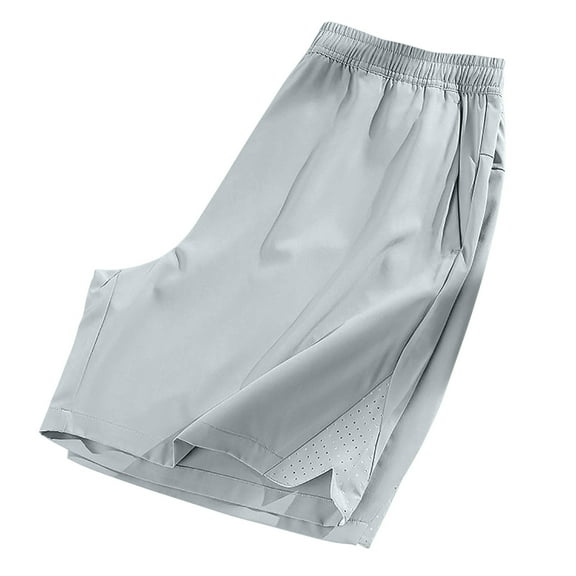 HNMKIU Plus Size Women's Sports Shorts Loose Quick Drying Thin Ice Silk Womens Casual Pants for Summer Comfort Light Gray,XXXXXXL