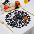 thumbnail image 2 of Halloween Web Placemats Set of 10 Insulated Placemats for Holiday Party Table Decor with 26cm Diameter Round, 2 of 5