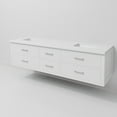 thumbnail image 6 of Castor 72 in W White Double Bath Vanity and White Quartz Top, 6 of 10