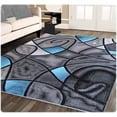 thumbnail image 5 of YHSF Modern Contemporary Area Rug for Living Room, Bedroom, and Office – Elegant Thick Carpet for Dining Room, Kitchen, & Hallways – Washable - Home Decor - Water Repellent - Blue (5x7 Feet), 5 of 5