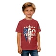 thumbnail image 5 of VNKIDY Boys Kids Patriotic Crew Neck T Shirt Short Sleeve USA 1776-2026 250 Years Jet Airplane Flag Design Print Tee For Independence Day Casual Wear Holiday Top, 5 of 5