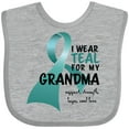 thumbnail image 3 of Inktastic I Wear Teal for My Grandma Boys or Girls Baby Bib, 3 of 4