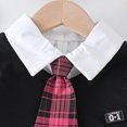 thumbnail image 6 of MKOSPLRT School Uniform Outfits for Girl Two Piece Sets 4-8Y Long Sleeve Knit Sweater Tops Palid Pleated Mini Skirts for Litttle Girl, 6 of 9