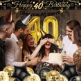 thumbnail image 3 of YANSION 40th Birthday Decoration for Men, 40th Black Gold Balloons with Cheers to 40 Years Banner, Beer & Beer Mug Foil Balloons, Number 40 Foil Balloons for Birthday Party Decorations, 3 of 7
