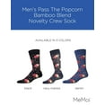 thumbnail image 2 of MeMoi Men's Pass The Popcorn Bamboo Blend Novelty Crew Sock - Mens - Male, 10-13, Denim, 2 of 10