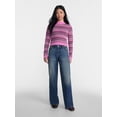 thumbnail image 2 of No Boundaries Mid Rise Baggy Jeans, 29", 31", 33" Inseams, Women's Sizes 00-24W, 2 of 5