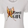 thumbnail image 4 of Inktastic Illinois Girl Butterfly Women's T-Shirt, 4 of 5