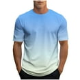 thumbnail image 2 of Fnnxeal Mens T-Shirts Short Sleeve Sunmmer Casual Crew Neck Sky Blue Shirts for Men Size XL, 2 of 5