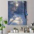 thumbnail image 4 of Qisvanset Framed Canvas Wall Art, 12x16 Inch Snowy Forest Winter Nature Rustic Home Decor, 4 of 5