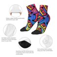 thumbnail image 3 of Goofa Vintage Audio Cassettes Pattern Non Slip Socks with Grips for Elderly, Crew Socks Yoga Hospital Socks Cushioned Sole Gripper Socks for Men Women, 3 of 5