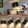 thumbnail image 4 of Modern Arc Floor Lamp, Tall Pole Lamp with Black Stars Lampshade, Arched Reading Light with 350Adjustable Lamp Head, Over Couch Hanging Light for Living Room, Bedroom, Office, 4 of 6